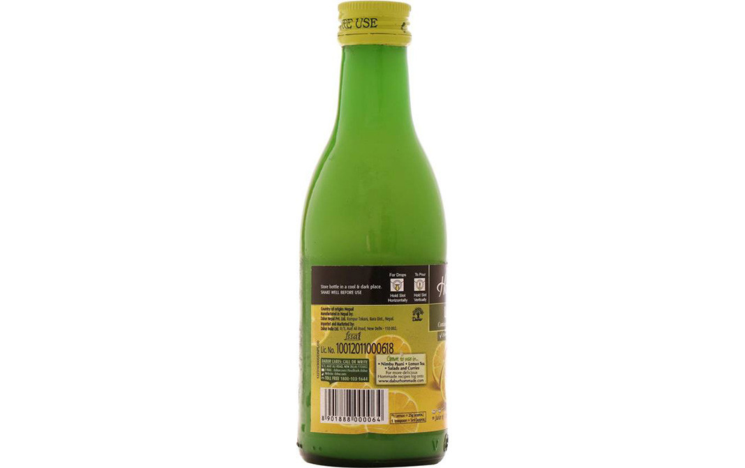 Dabur Hommade Lemoneez    Glass Bottle  250 millilitre